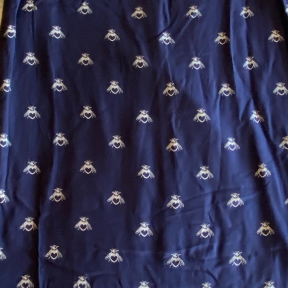 NWT Joules Gardenia Bee Print Dress, Navy Blue with Cream Bees - Picture 4 of 11